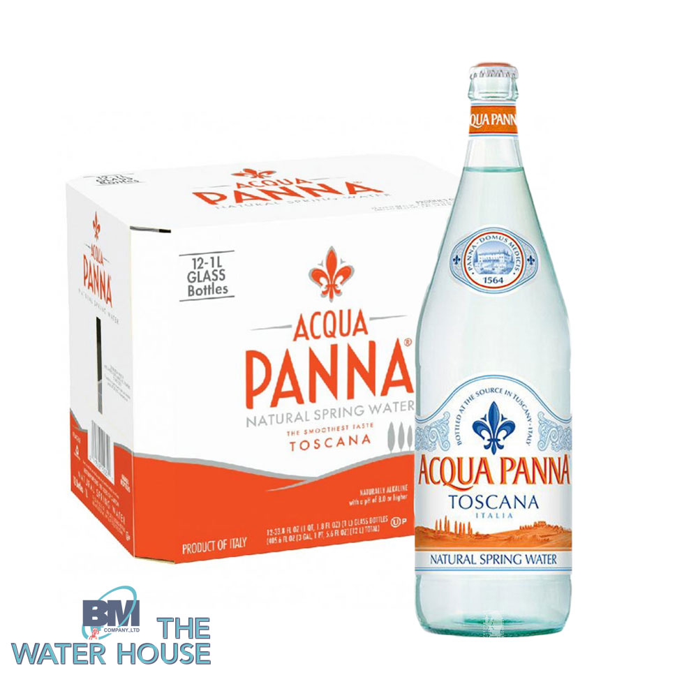 Acqua Panna 1L chai thủy tinh (thùng / 12 chai) nước khoáng thiên nhiên