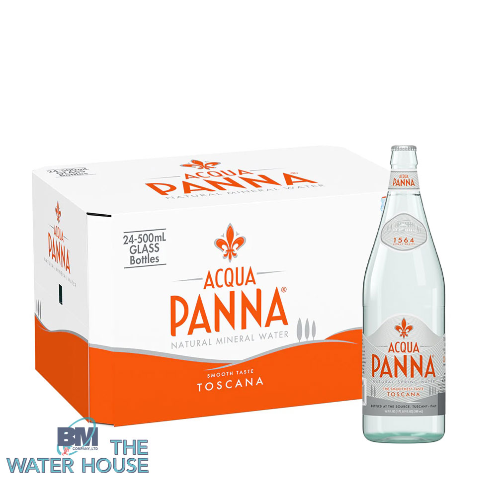 Acqua Panna 500ml chai thủy tinh (thùng / 24 chai) nước khoáng thiên nhiên