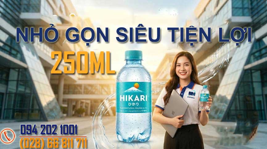 Nước Suối Hikari 250ml Giá Rẻ Chai Nhỏ Tiện Lợi, Chính Hãng