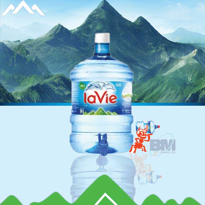 Nước uống LaVie 19L, LaVie bình 20 Lít giao hàng nhanh miễn phí 100%