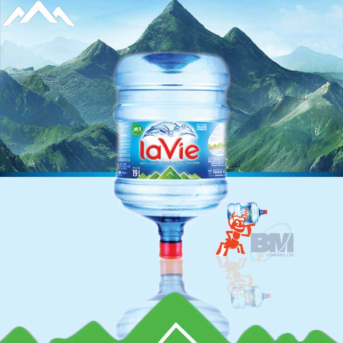Nước uống LaVie 19L, LaVie bình 20 Lít giao hàng nhanh miễn phí 100%