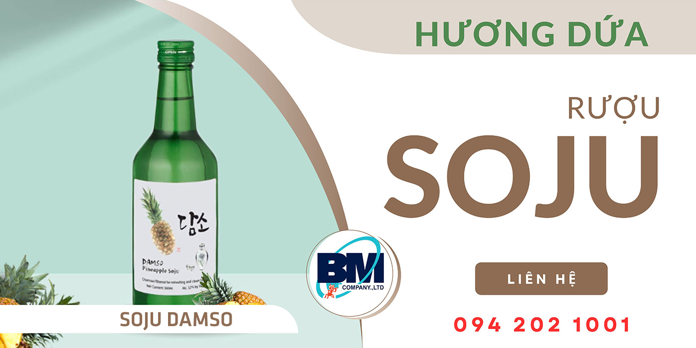 Rượu soju dứa Damso Hàn Quốc