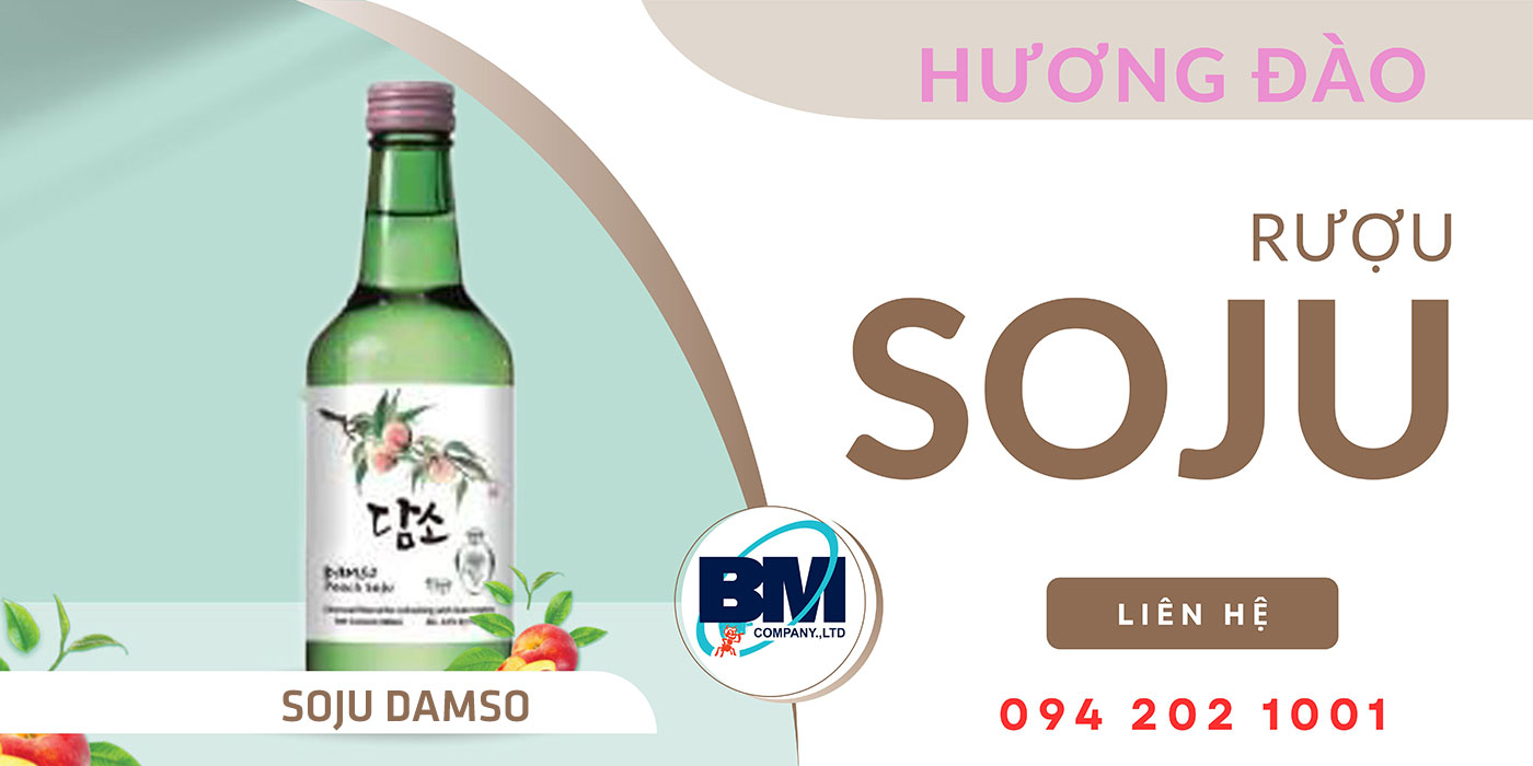 Rượu soju đào Damso Hàn Quốc