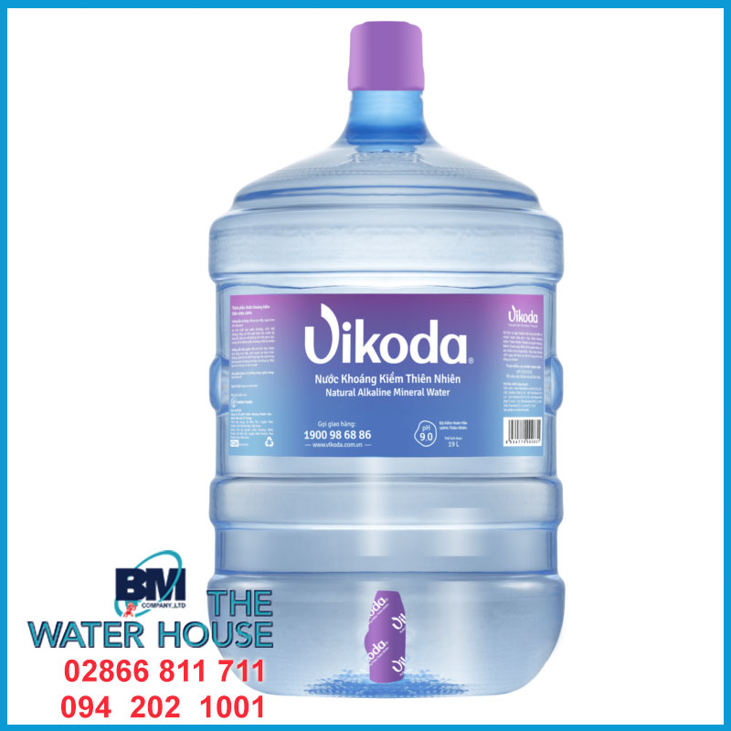 Nước khoáng Vikoda bình 19l, giao hàng tận nơi miễn phí