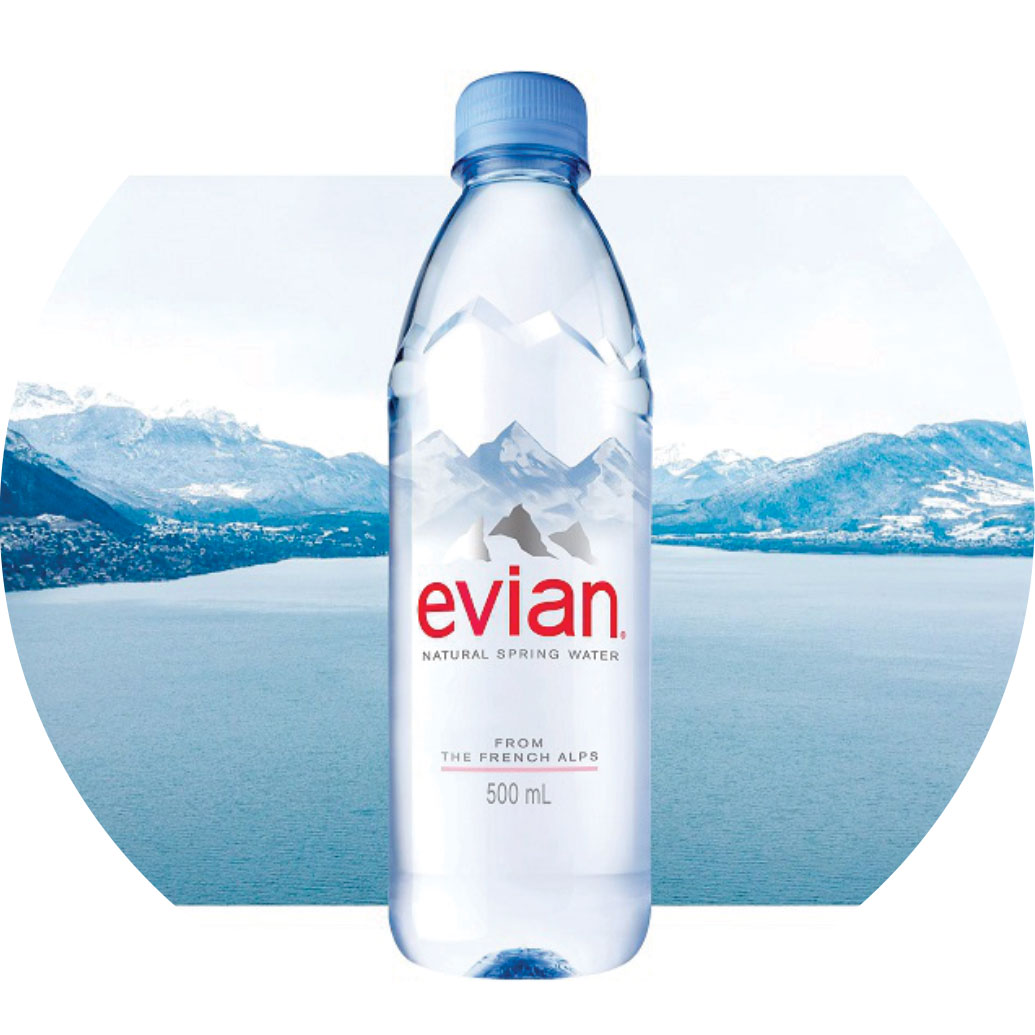 Nước khoáng cao cấp Evian, nước suối Pháp giao hàng nhanh miễn phí