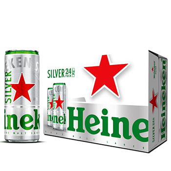 Bia Heineken Silver bạc lon 330ml (Thùng 24 lon)