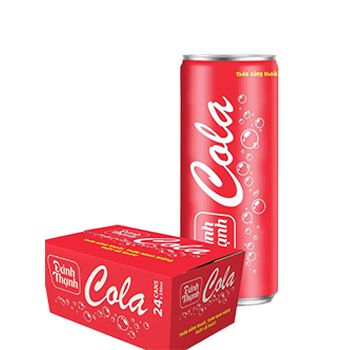 Đảnh Thạnh nước khoáng có ga hương Cola lon 330ml (Thùng/24 lon)