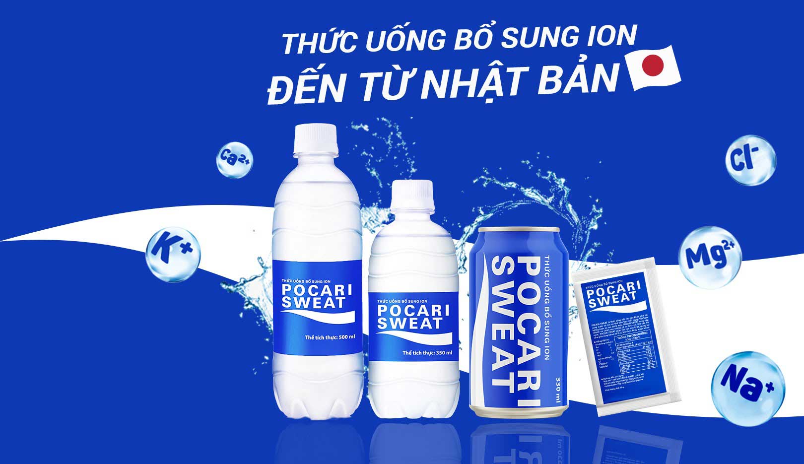 Nước uống Pocari Sweat bù khoáng bổ sung ion, đặt hàng giao nhanh