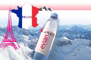 Sản phẩm Evian thương hiệu của tập đoàn DANONE nhập khẩu tại Pháp