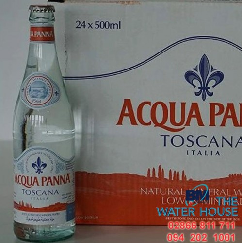 Thùng Acqua Panna 500ml chai thủy tinh (thùng 24 chai)
