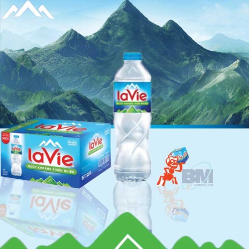 Nước suối LaVie 500ml, thùng nước LaVie 500ml (24 chai / thùng)