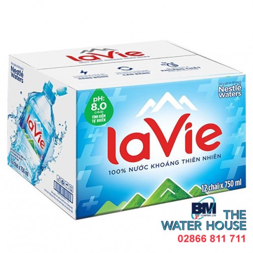 Nước suối LaVie 750ml, LaVie nắp thể thao tiện lợi trong sử dụng