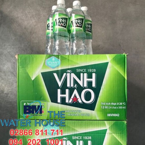 Thùng Vĩnh Hảo có ga chai 500ml (thùng / 24 chai)