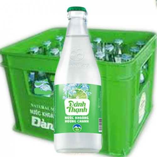 Đảnh Thạnh nước khoáng chai thủy tinh có ga vị hương chanh (20 chai/ két)