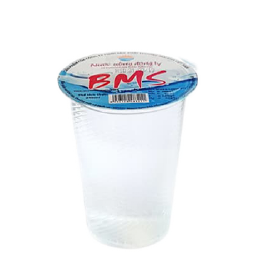 Nước uống đóng ly BMS 240ml (48 ly / Thùng), Nước suối ly BMS
