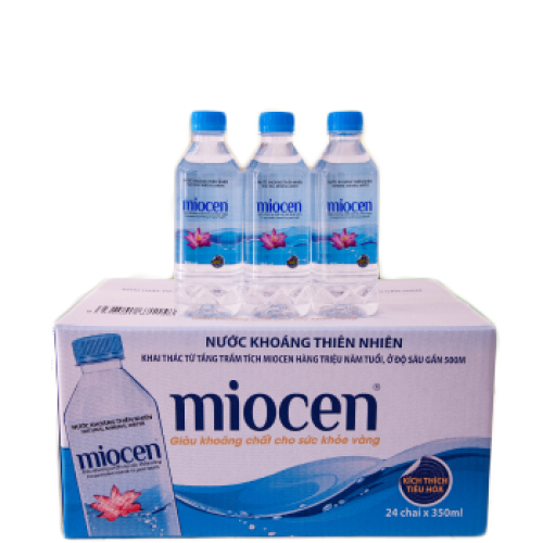 Thùng nước suối Miocen 350ml (24 chai/thùng), chai nước Miocen 350ml