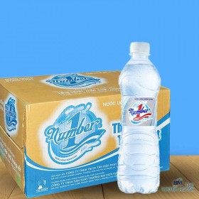 Nước tinh khiết Number 1, 500ml - Nước suối giá rẻ (24 chai / thùng)