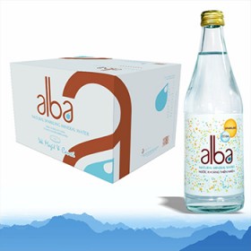 Alba 450ml có ga chai thủy tinh (20 chai / thùng)