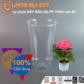 Ly nhựa ĐÁY BẦU (Q) PP 700ml phi 95 (1000 cái / thùng)