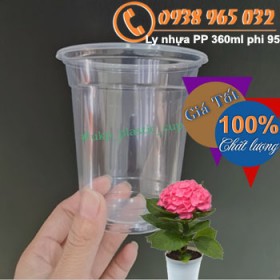 Ly nhựa PP 360ml phi 95 (1.000 cái / thùng), ly nhựa đựng trà sữa giá tốt