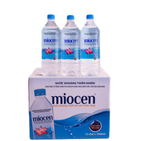 Thùng nước suối Miocen 1L (12 chai/thùng), chai nước Miocen 1L