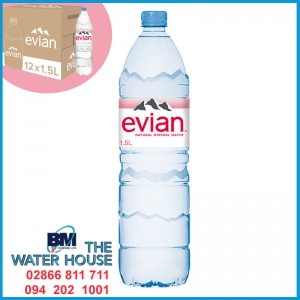 Thùng Evian chai 1,5L (thùng 12 chai)